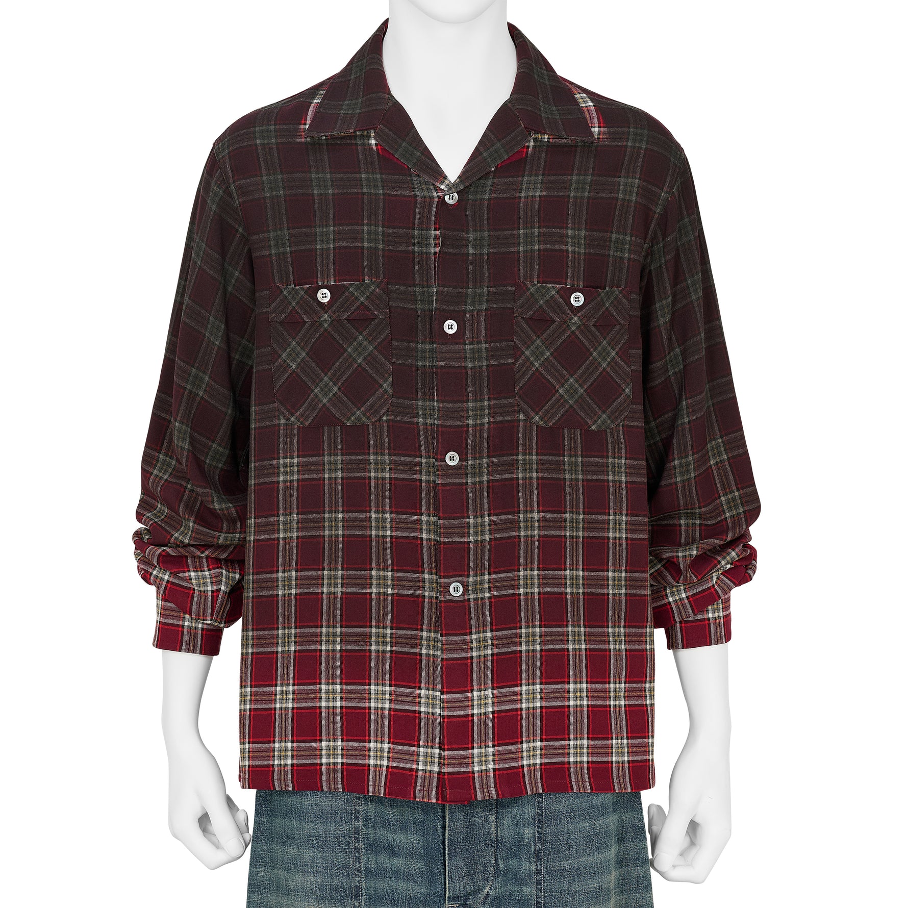 FADED CHECK SHIRT RED