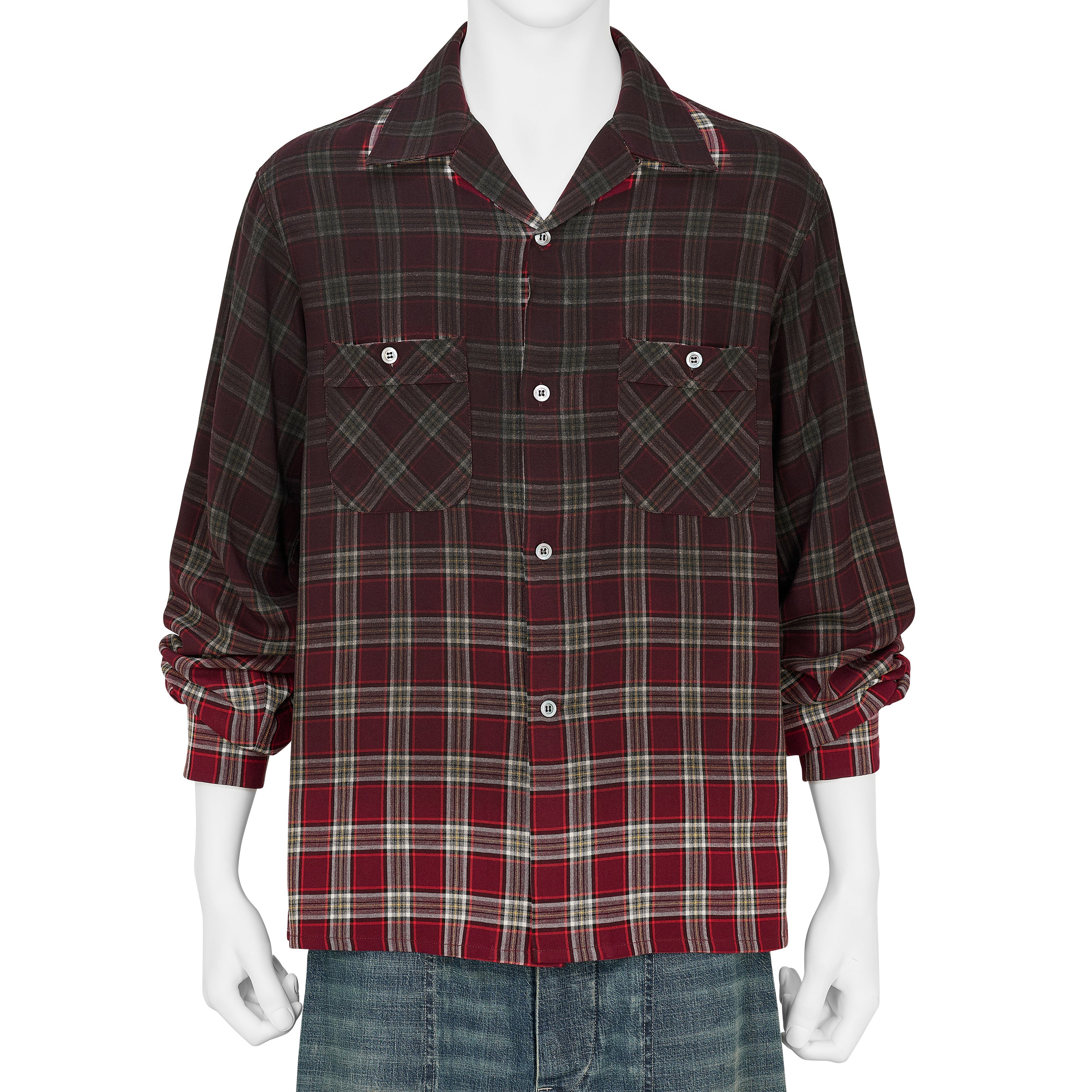 FADED CHECK SHIRT RED