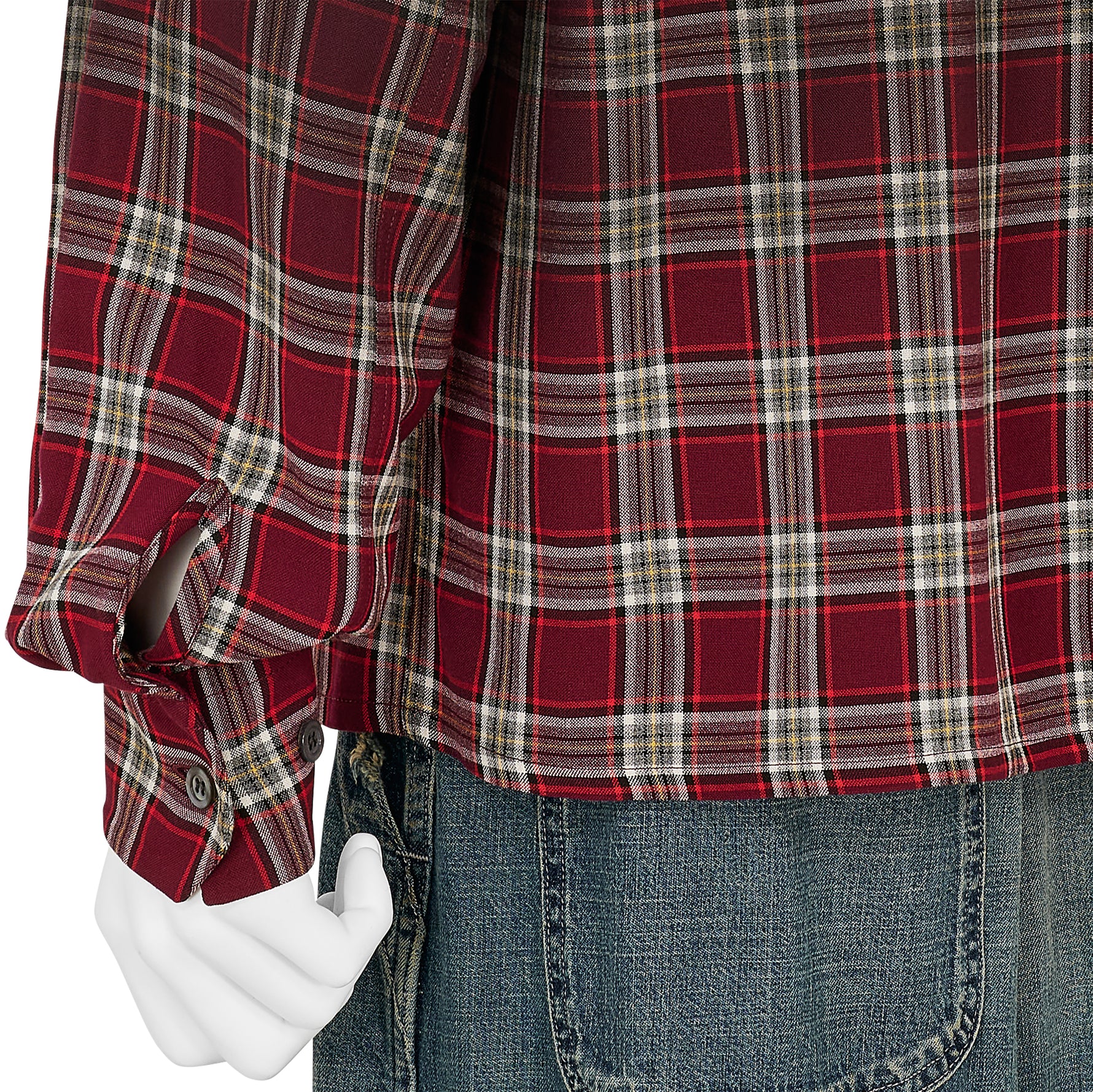 FADED CHECK SHIRT RED