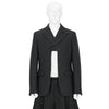 FRONT CUT WOOL DOUBLE JACKET BLACK