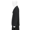 FRONT CUT WOOL DOUBLE JACKET BLACK