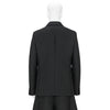 FRONT CUT WOOL DOUBLE JACKET BLACK