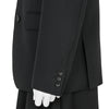 FRONT CUT WOOL DOUBLE JACKET BLACK