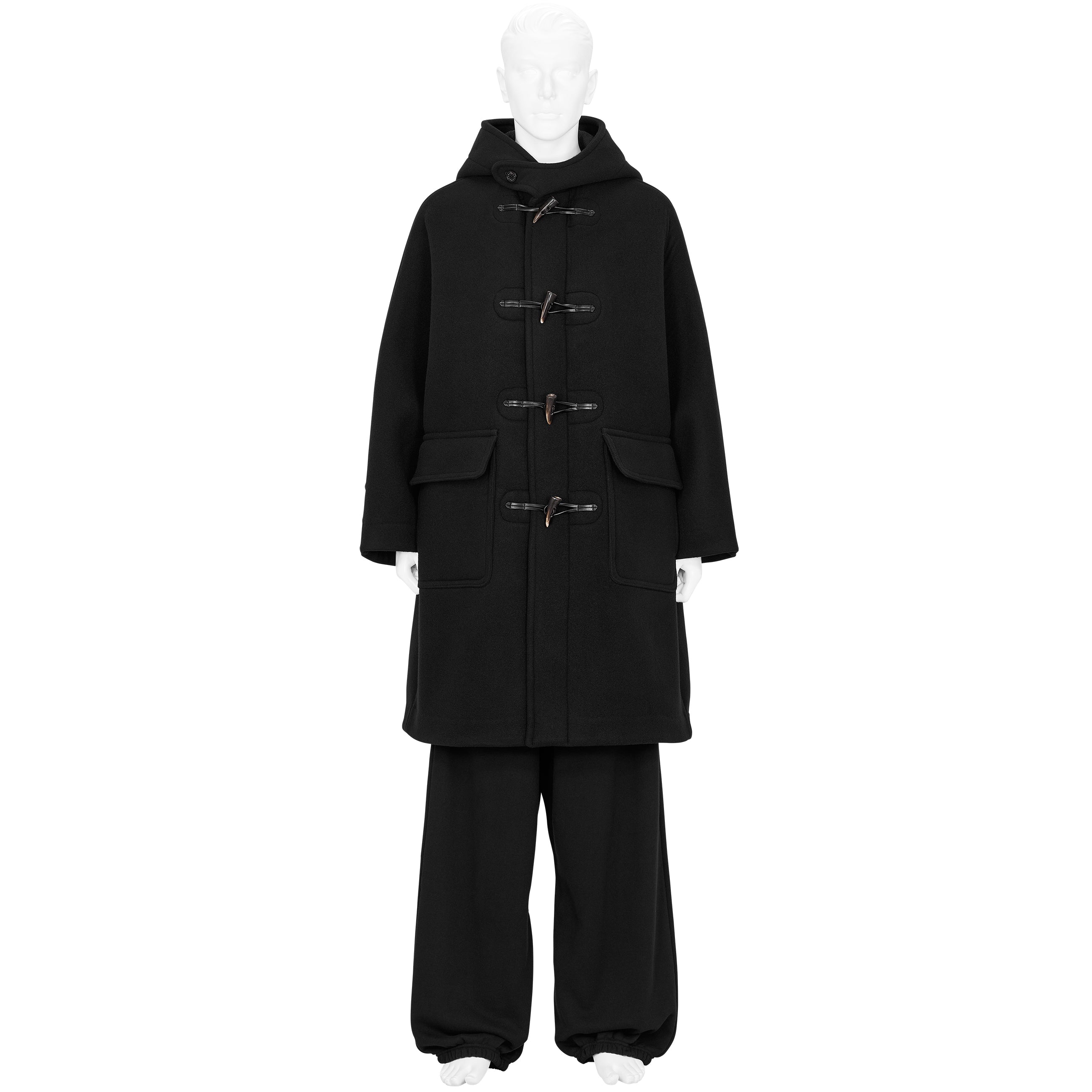 VINTAGE MODERN DUFFLE COAT BLACK