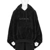 KIMONO BOA FLEECE HOODIE BLACK