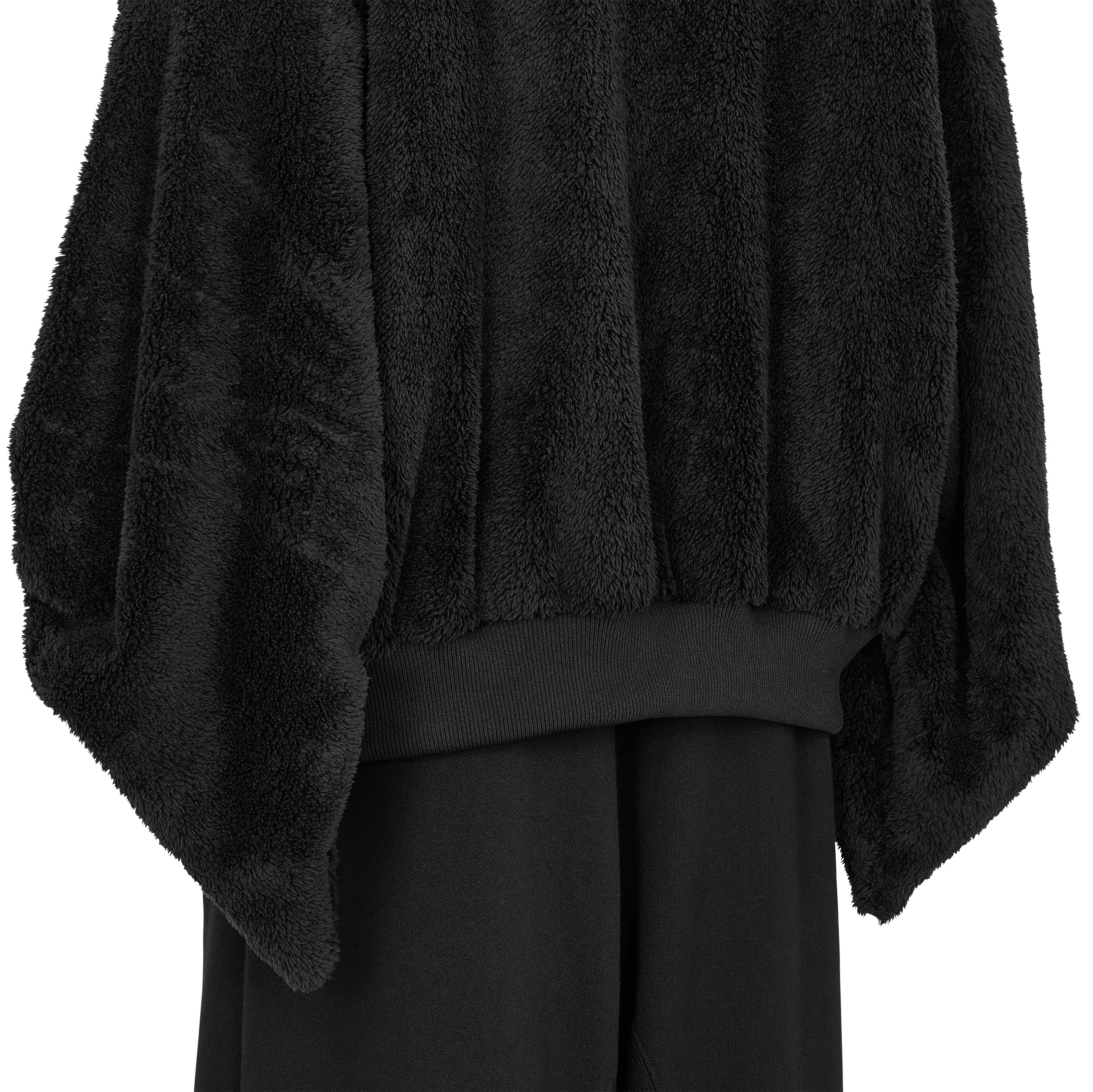 KIMONO BOA FLEECE HOODIE BLACK - FUMITO GANRYU(フミト ガンリュウ