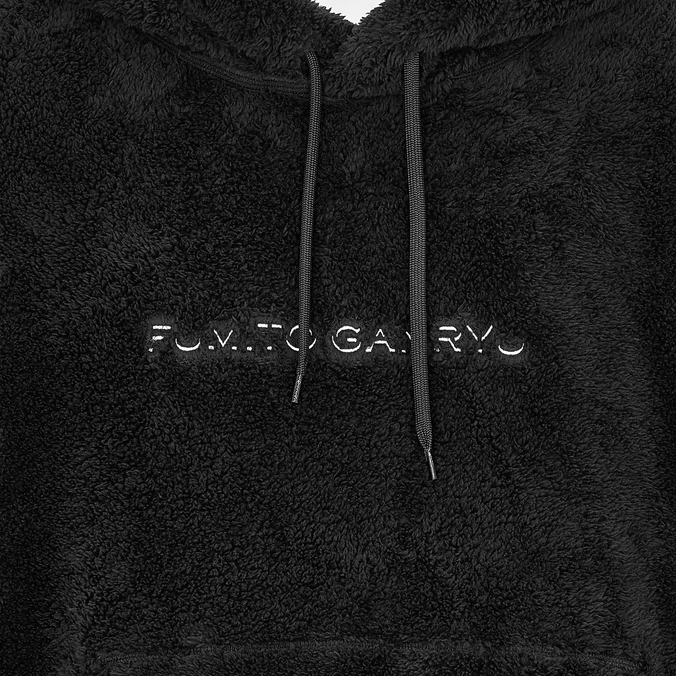 KIMONO BOA FLEECE HOODIE BLACK
