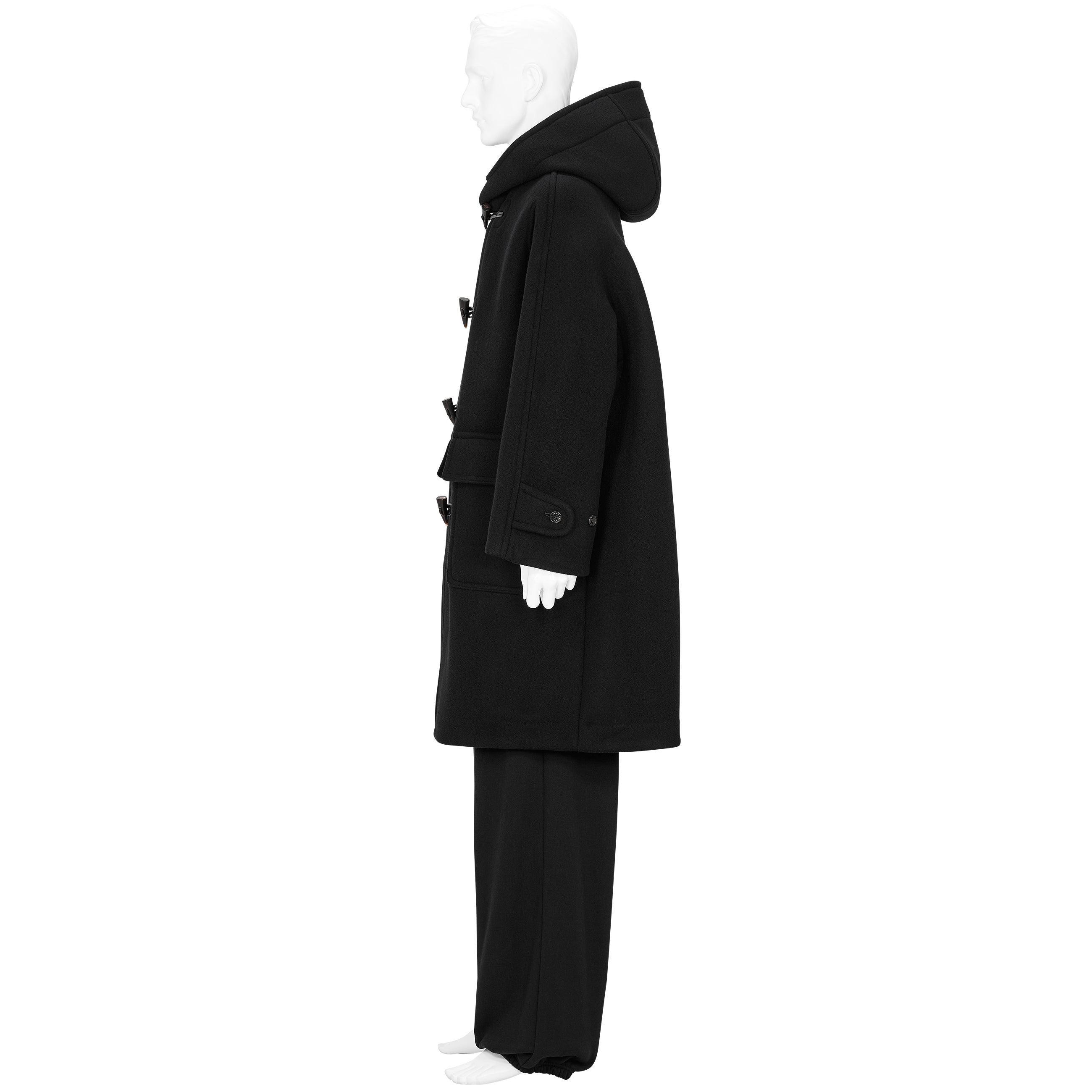 VINTAGE MODERN DUFFLE COAT BLACK
