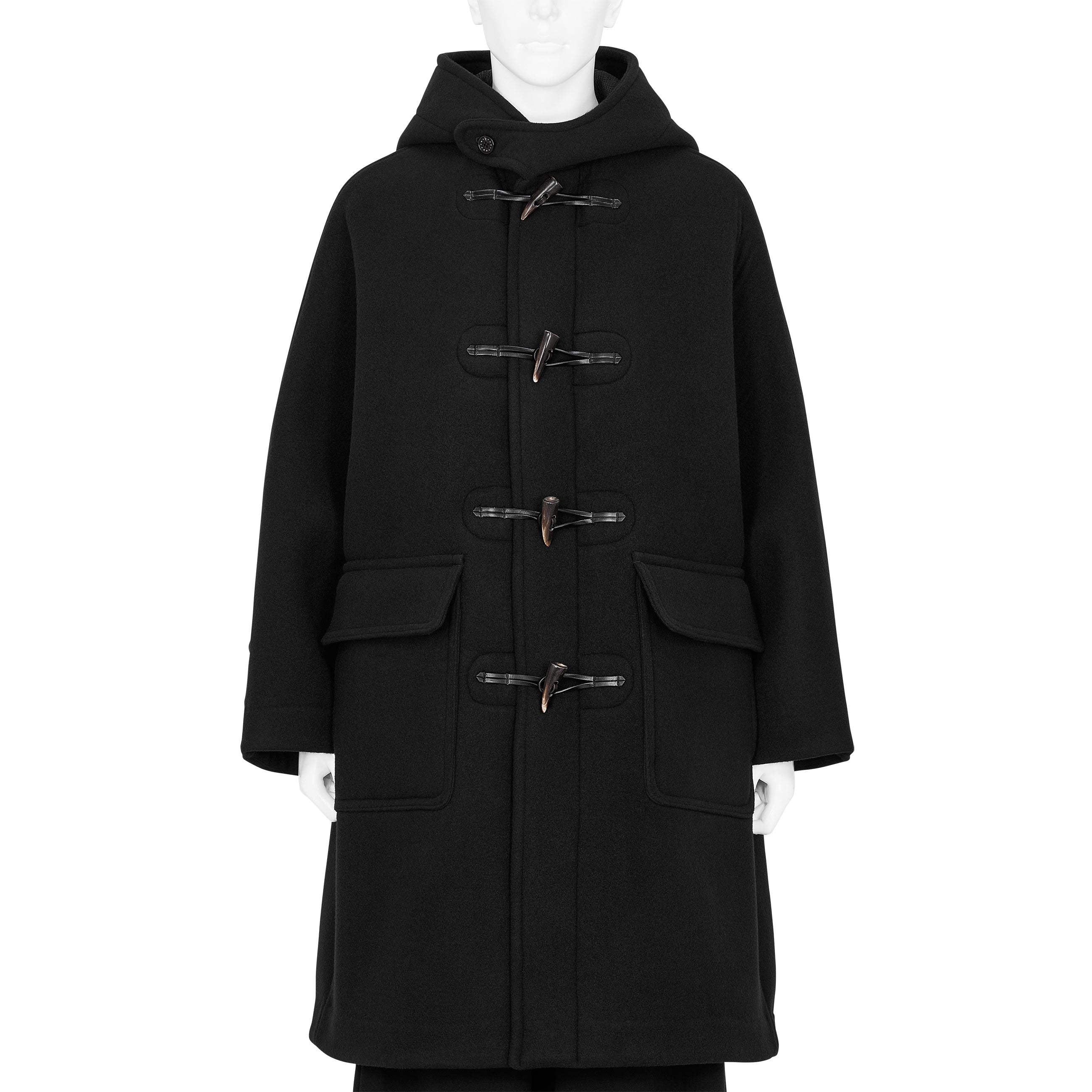 VINTAGE MODERN DUFFLE COAT BLACK