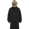 FLANNEL FUR ANORAK DARK BROWN