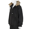 FLANNEL FUR ANORAK DARK BROWN