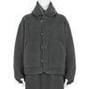 WOOL FLEECE HOODIE DARK LAVA