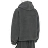 WOOL FLEECE HOODIE DARK LAVA