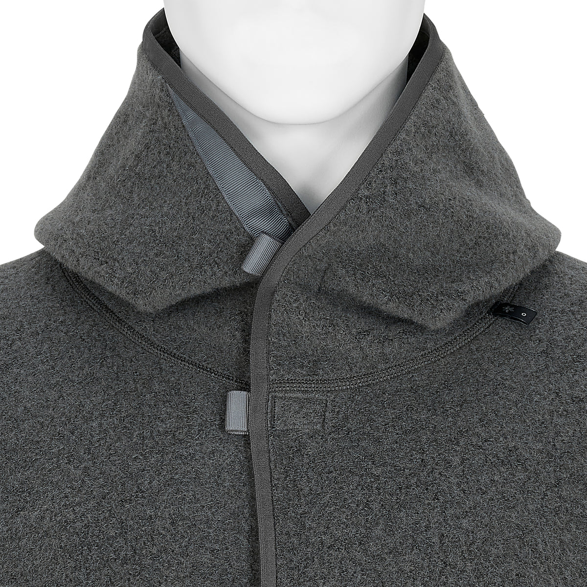 WOOL FLEECE HOODIE DARK LAVA