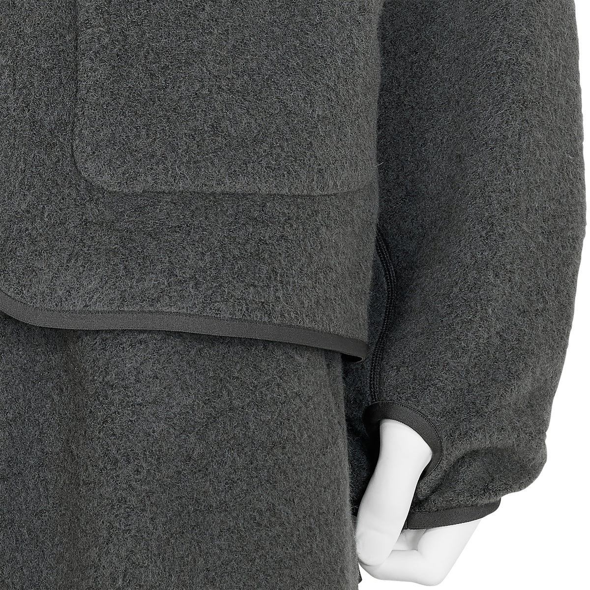 WOOL FLEECE HOODIE DARK LAVA