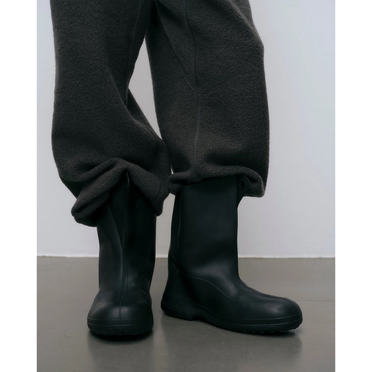 WOOL FLEECE JOGGER PANTS DARK LAVA
