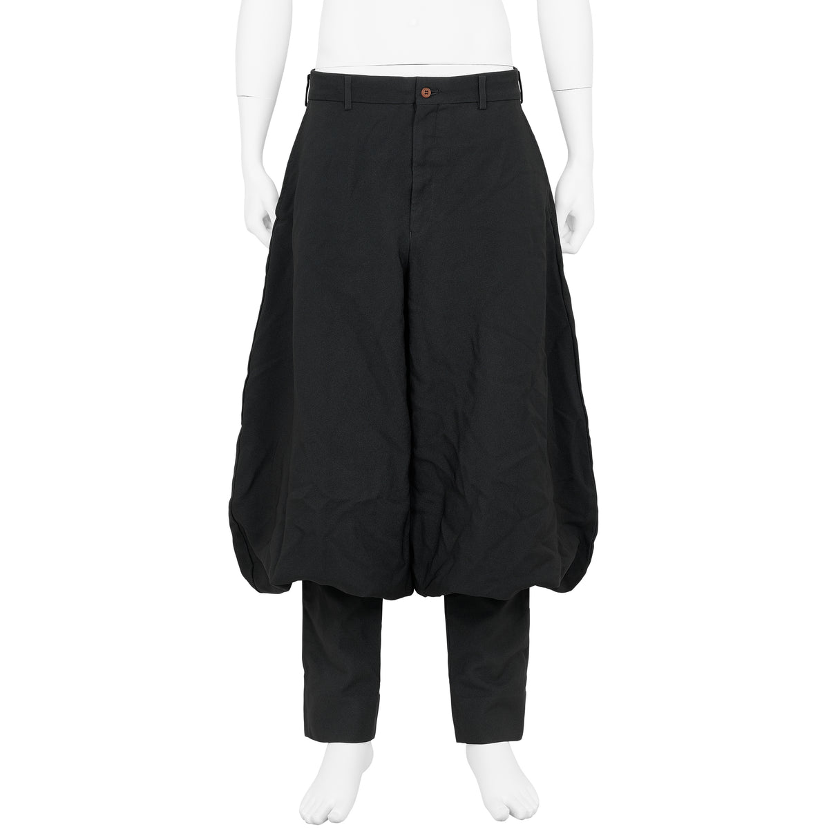 FULLING POLYESTER PANTS BLACK