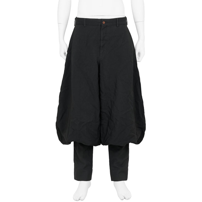 FULLING POLYESTER PANTS BLACK
