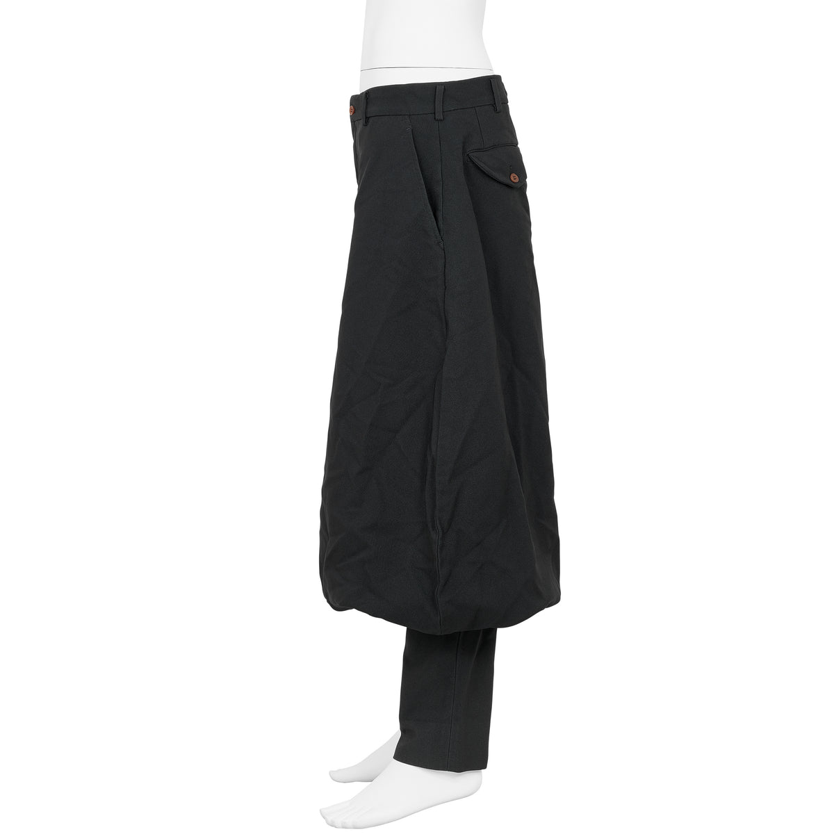 FULLING POLYESTER PANTS BLACK