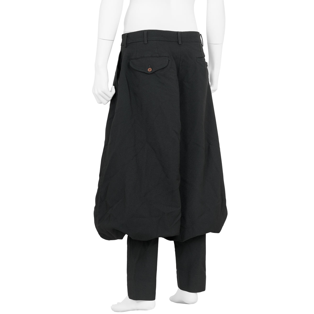 FULLING POLYESTER PANTS BLACK
