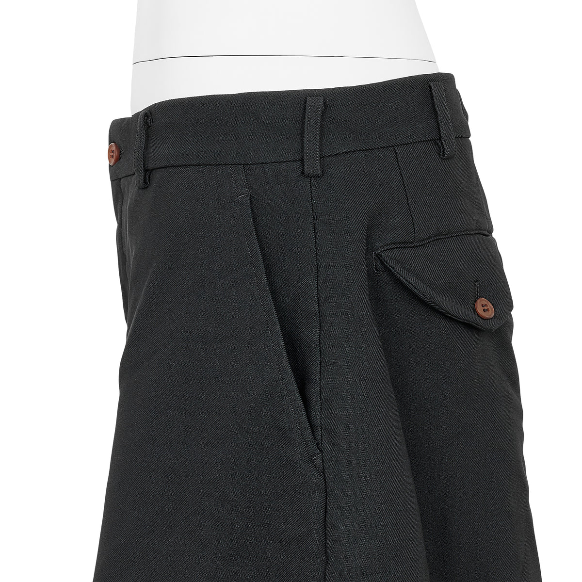 FULLING POLYESTER PANTS BLACK