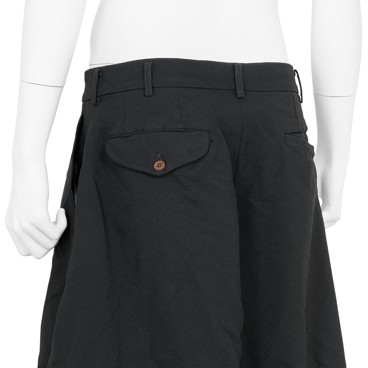 FULLING POLYESTER PANTS BLACK