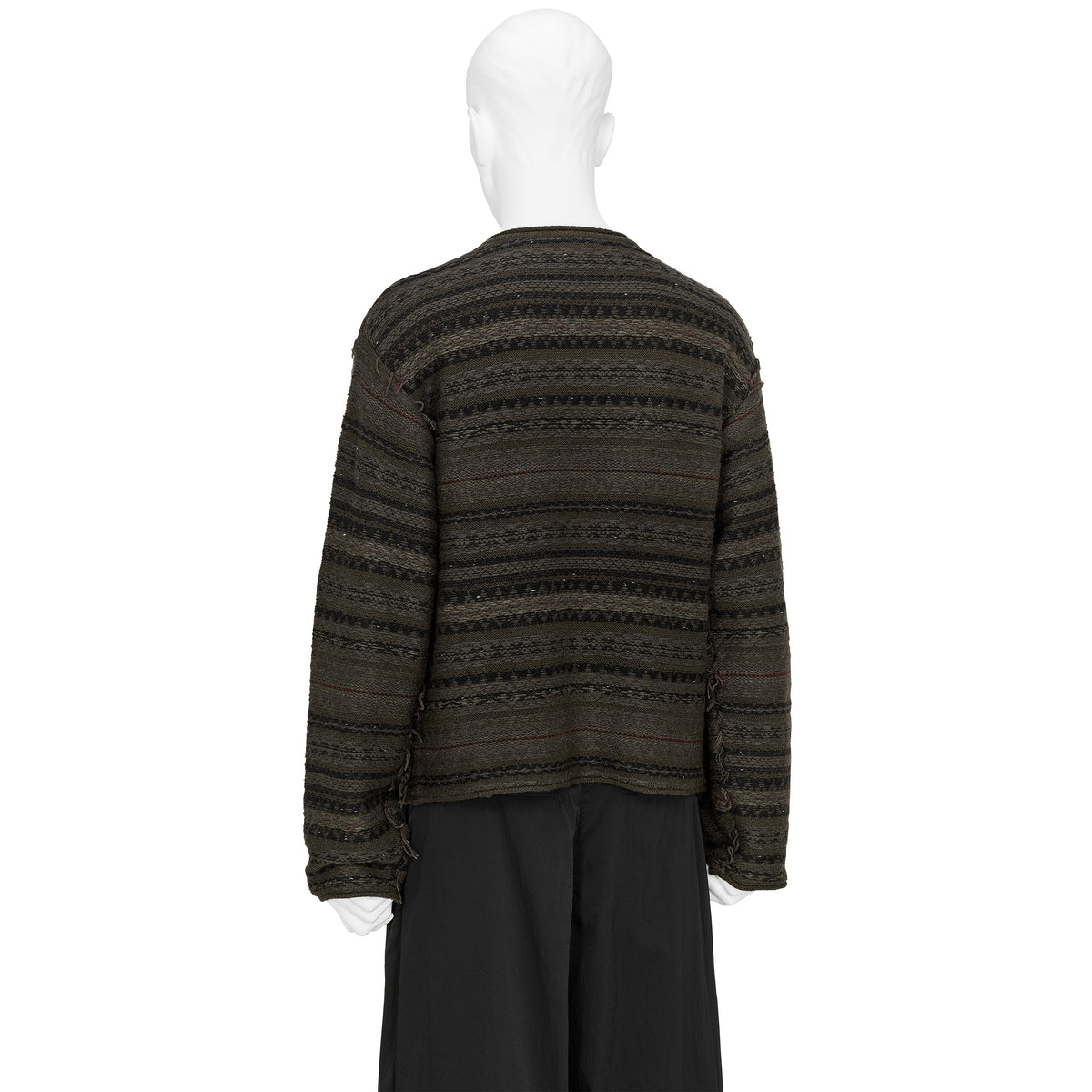 FAIR ISLE CREST CREWNECK KNIT BROWN