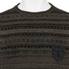 FAIR ISLE CREST CREWNECK KNIT BROWN