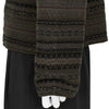 FAIR ISLE CREST CREWNECK KNIT BROWN