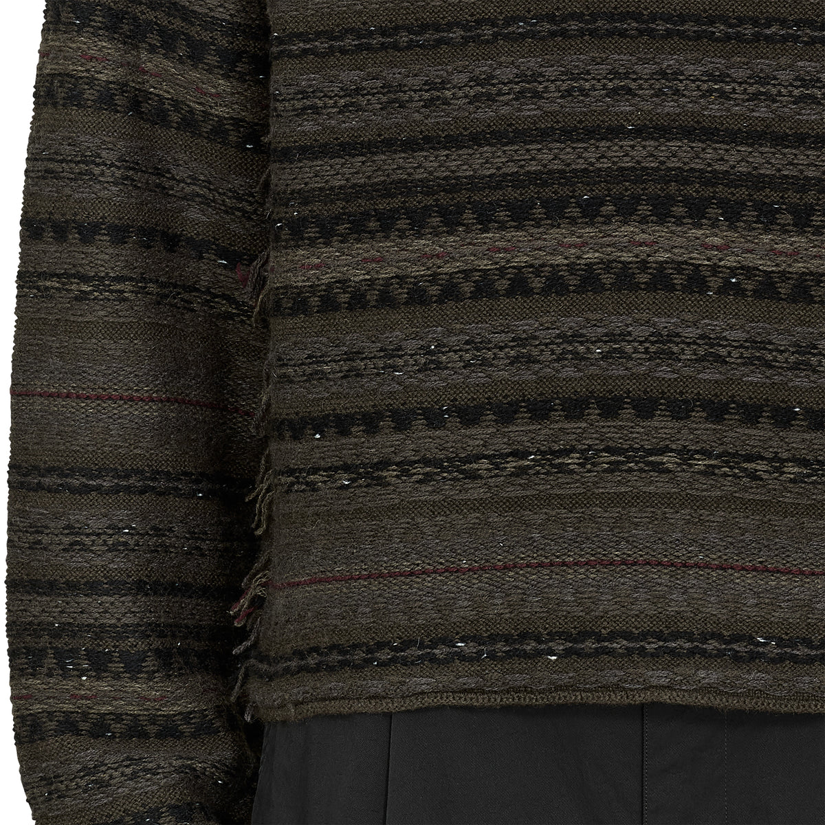 FAIR ISLE CREST CREWNECK KNIT BROWN
