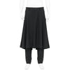 FAKE LAYER WOOL PANTS BLACK
