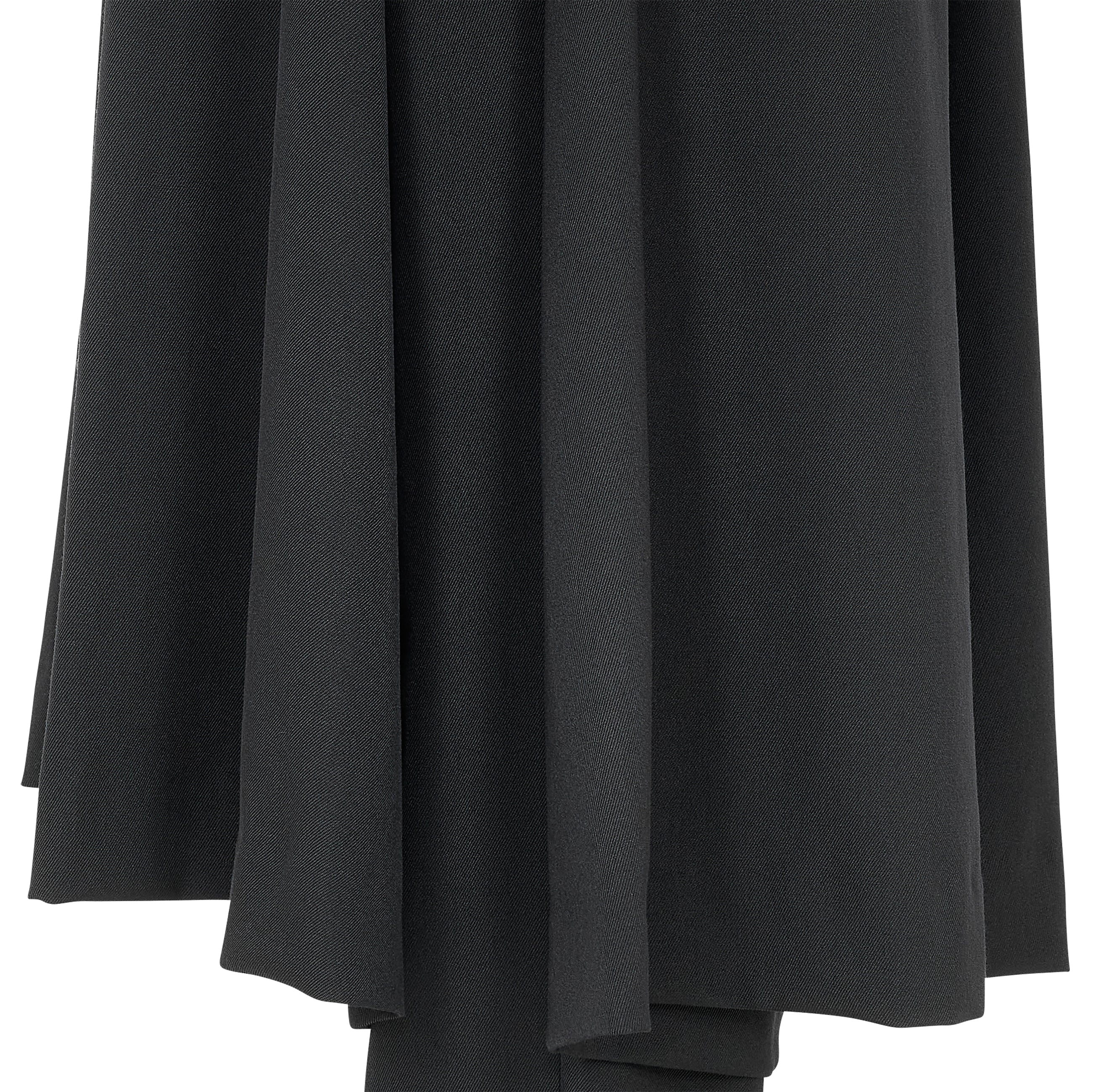 FAKE LAYER WOOL PANTS BLACK