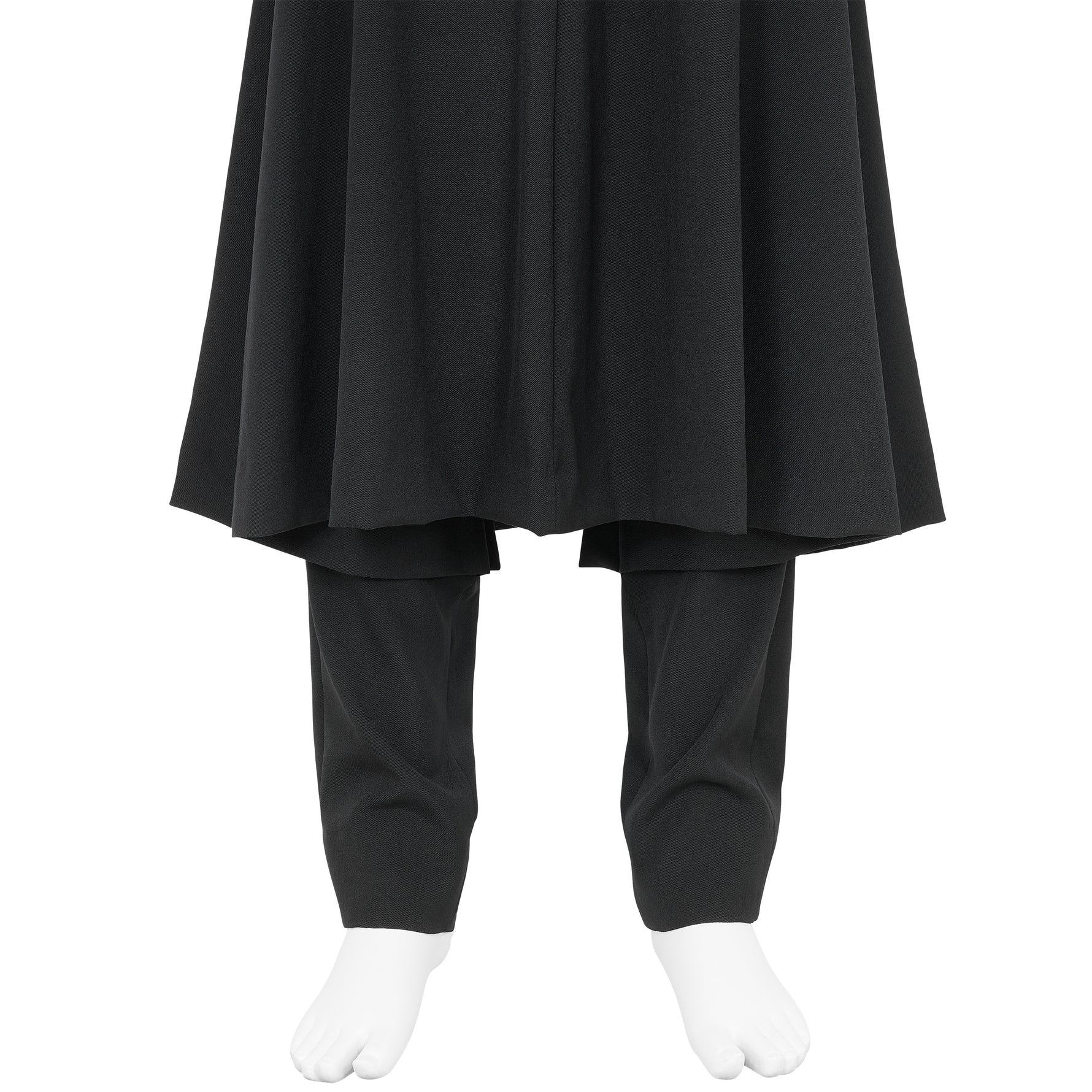 FAKE LAYER WOOL PANTS BLACK