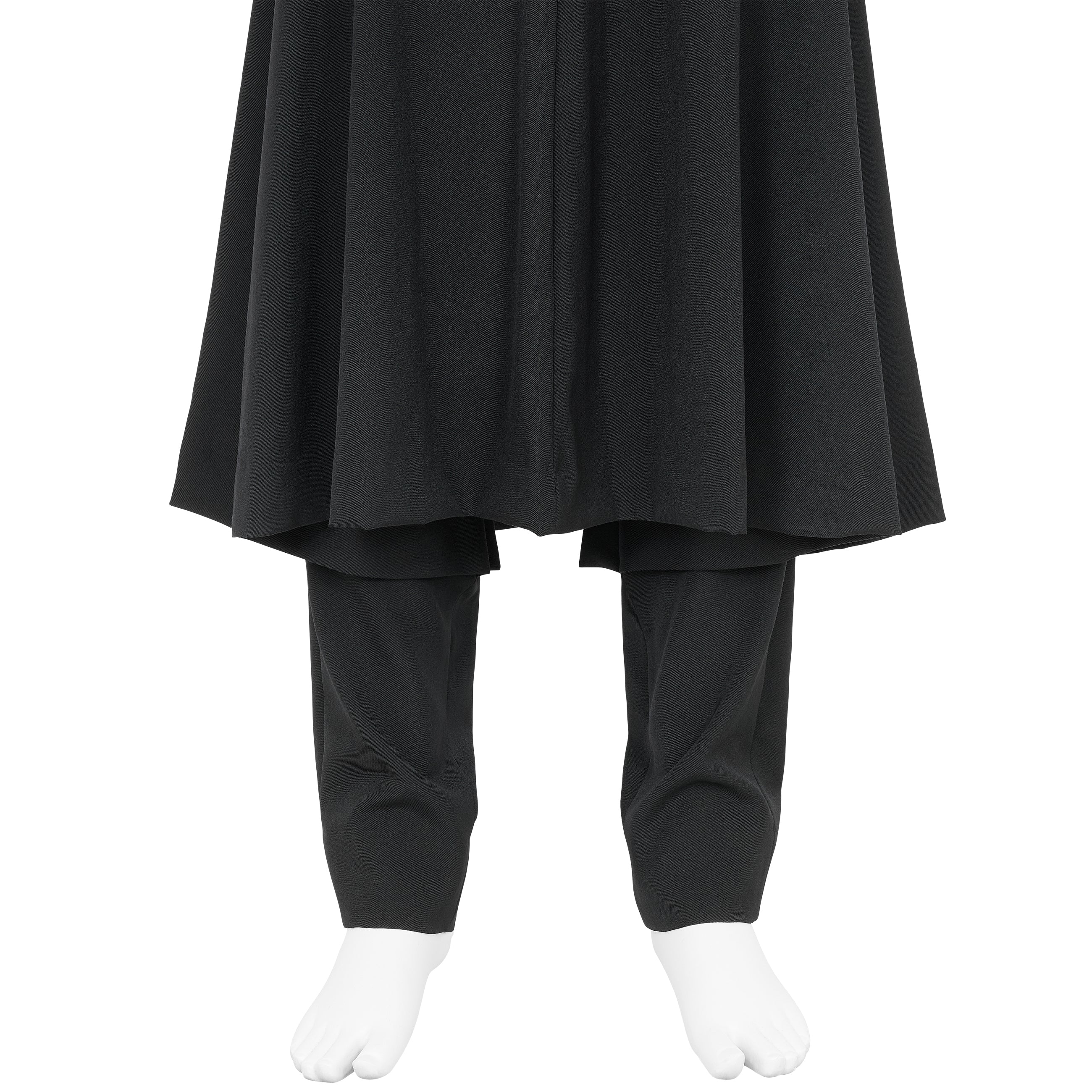 FAKE LAYER WOOL PANTS BLACK