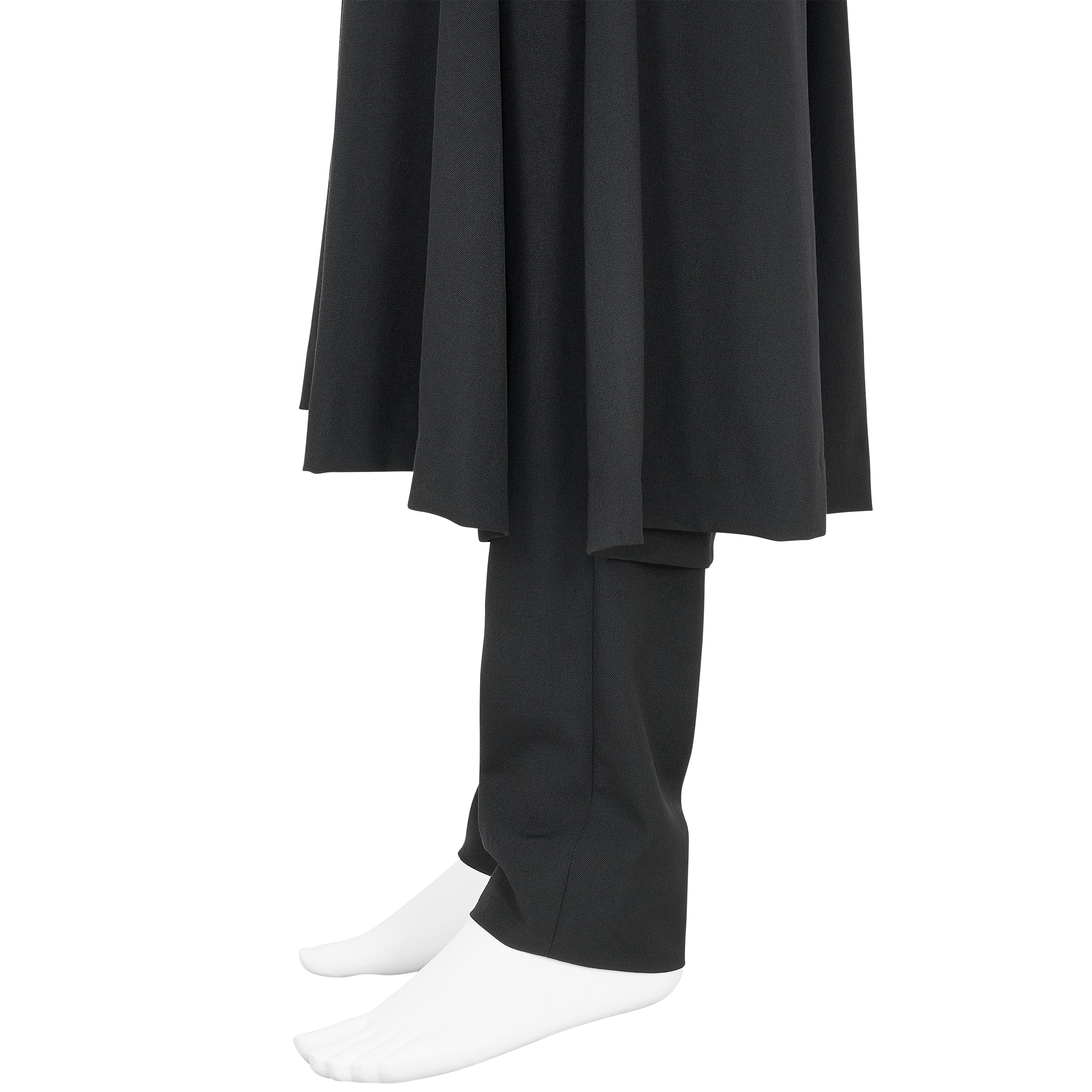 FAKE LAYER WOOL PANTS BLACK