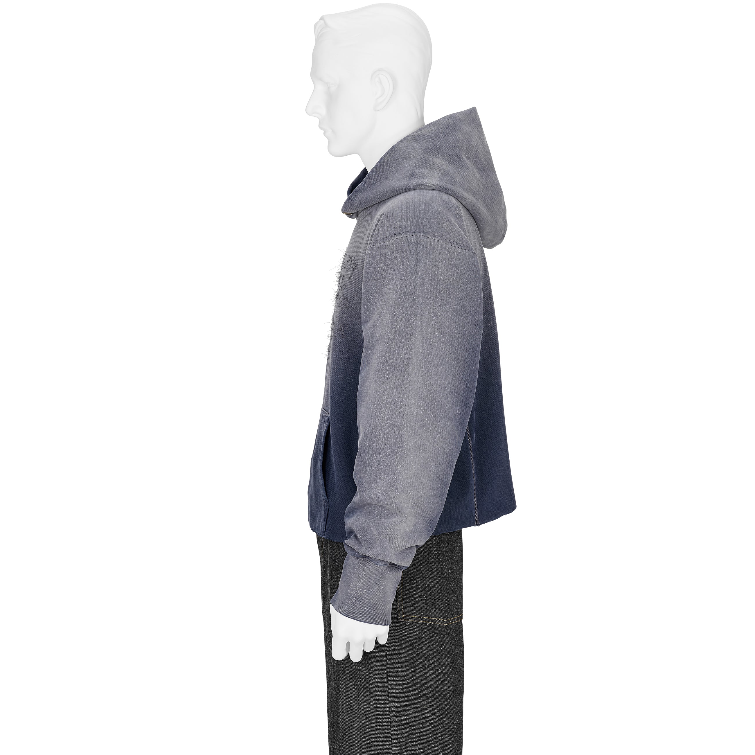 EMBROIDERY LOGO HOODY BLUE PURPLE