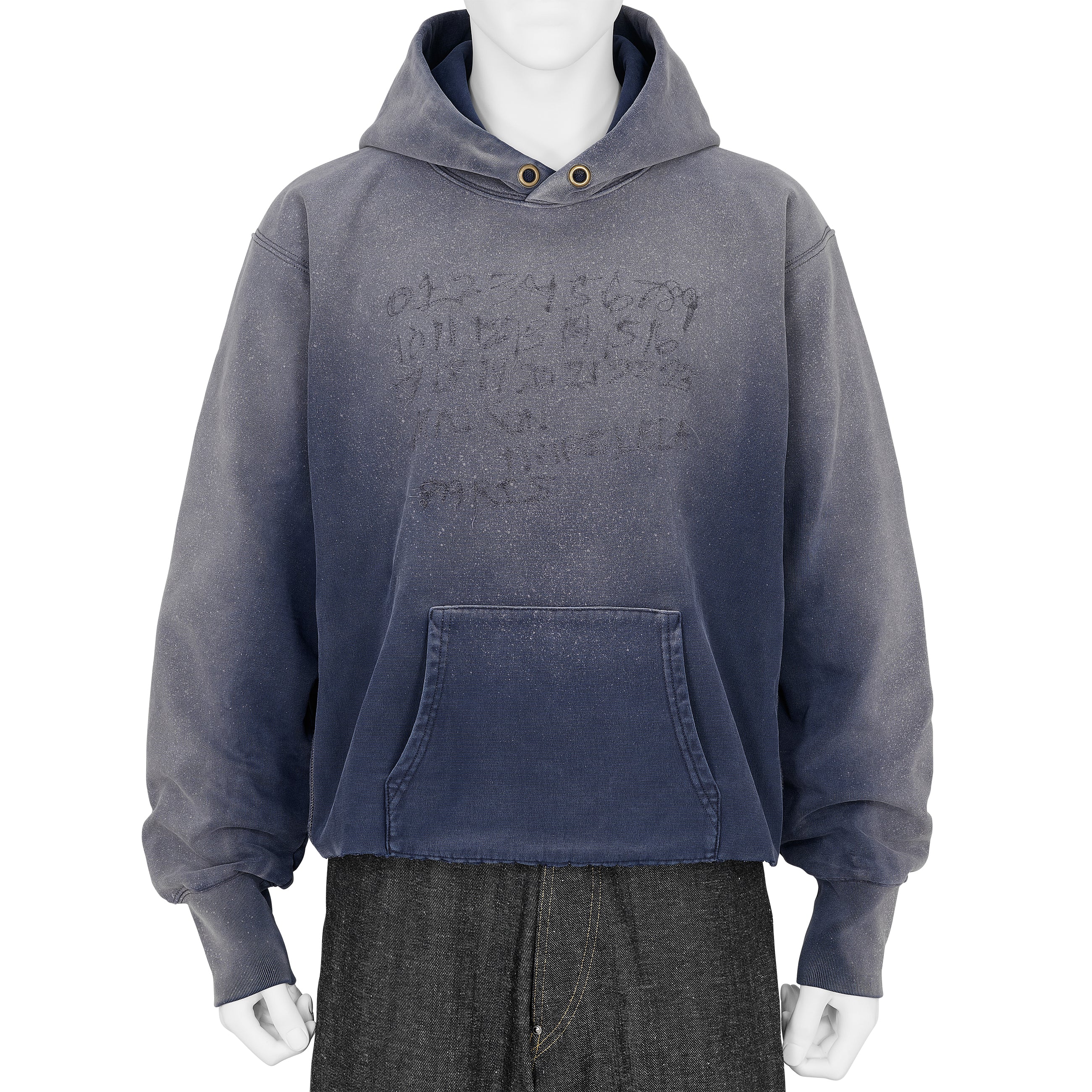 EMBROIDERY LOGO HOODY BLUE PURPLE