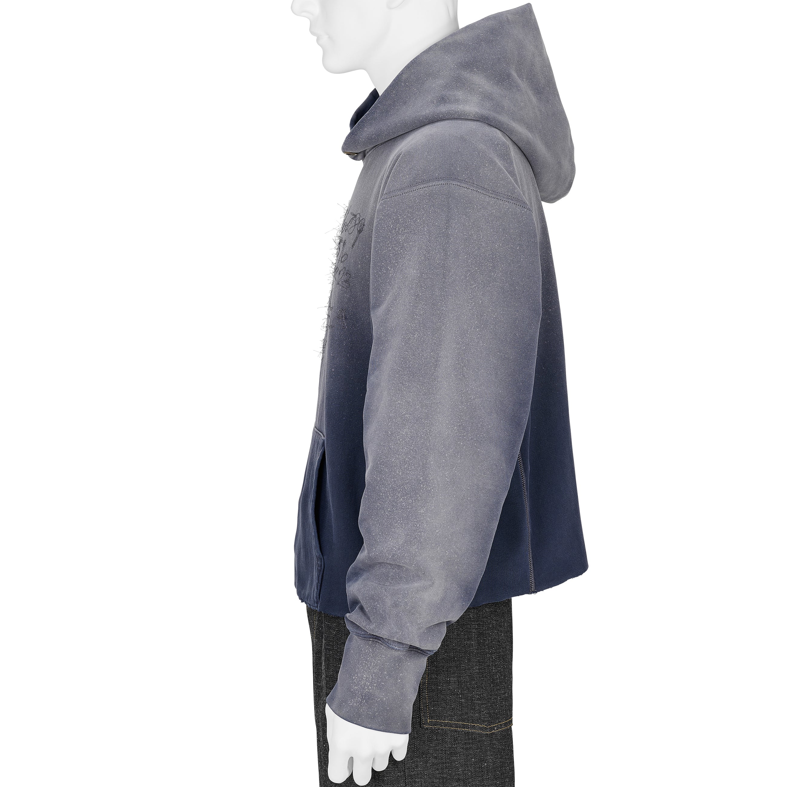 EMBROIDERY LOGO HOODY BLUE PURPLE