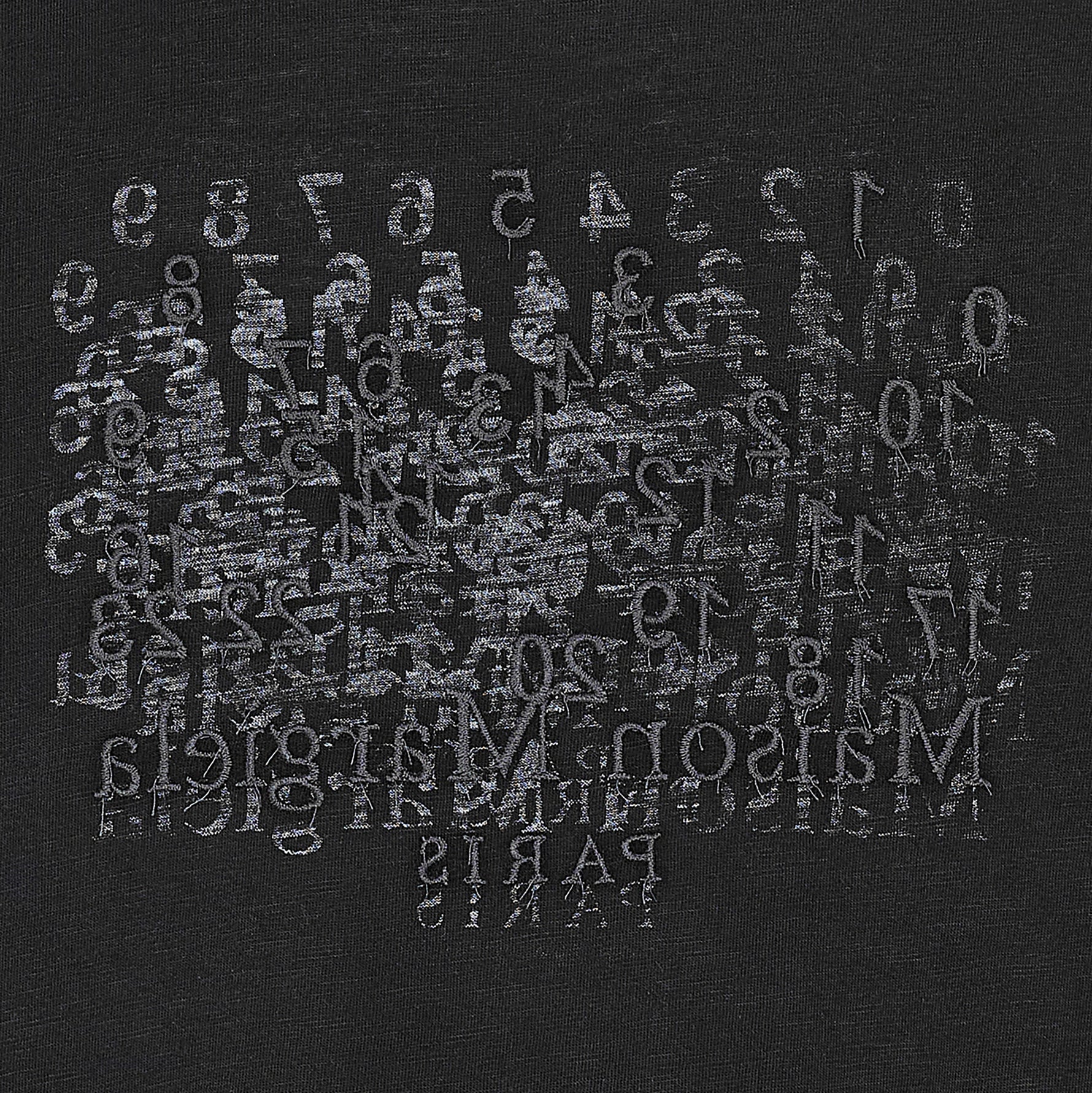 EMBROIDERY TEE SHIRT BLACK