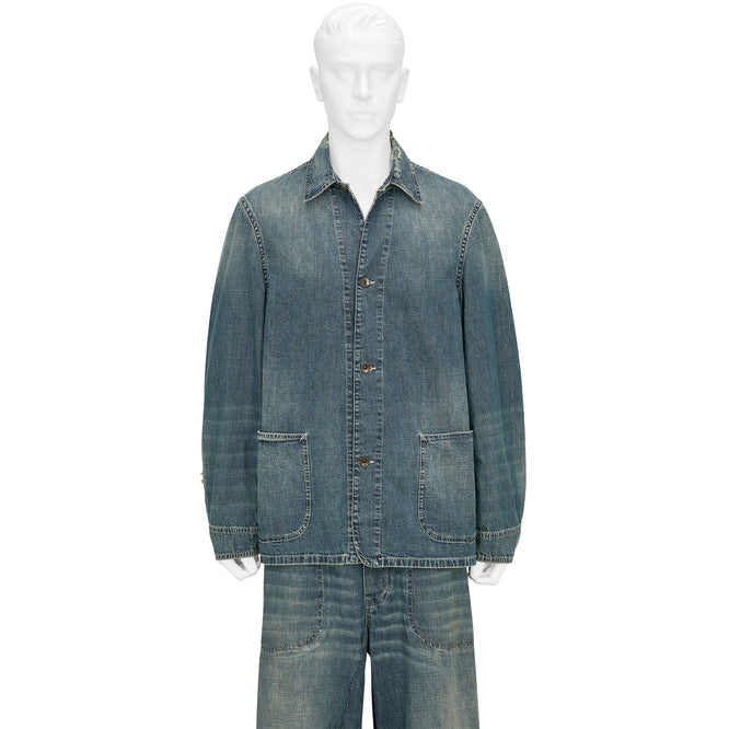 DAMAGED DENIM COVERALL INDIGO