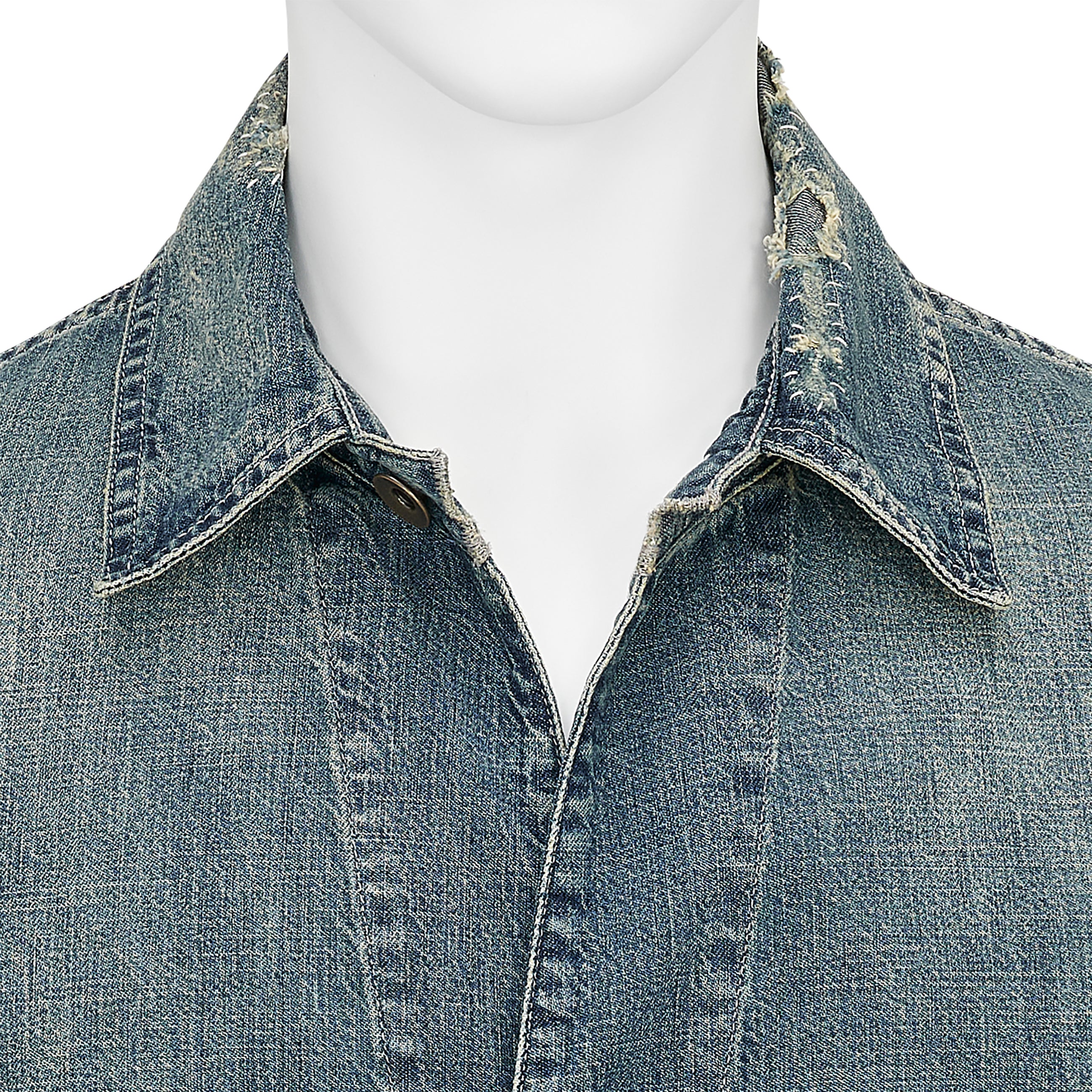 DAMAGED DENIM COVERALL INDIGO