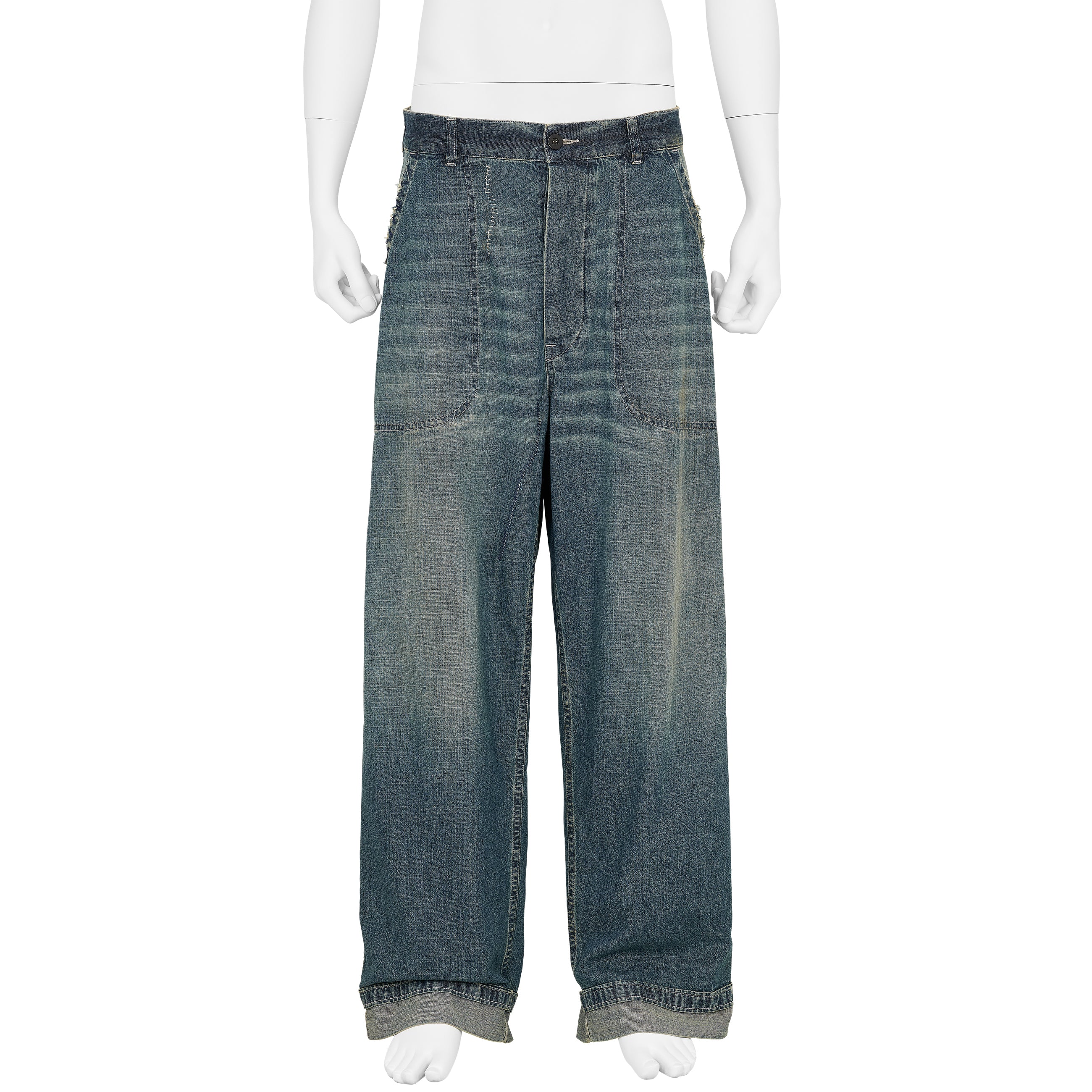 DAMAGED DENIM PANTS INDIGO - Maison Margiela(メゾン マルジェラ