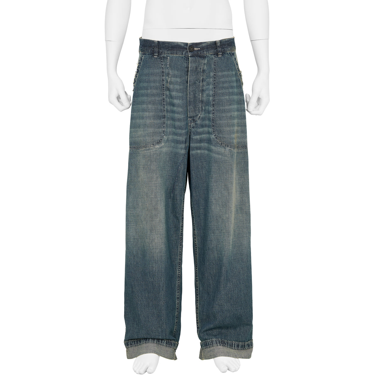 DAMAGED DENIM PANTS INDIGO - Maison Margiela(メゾン マルジェラ 