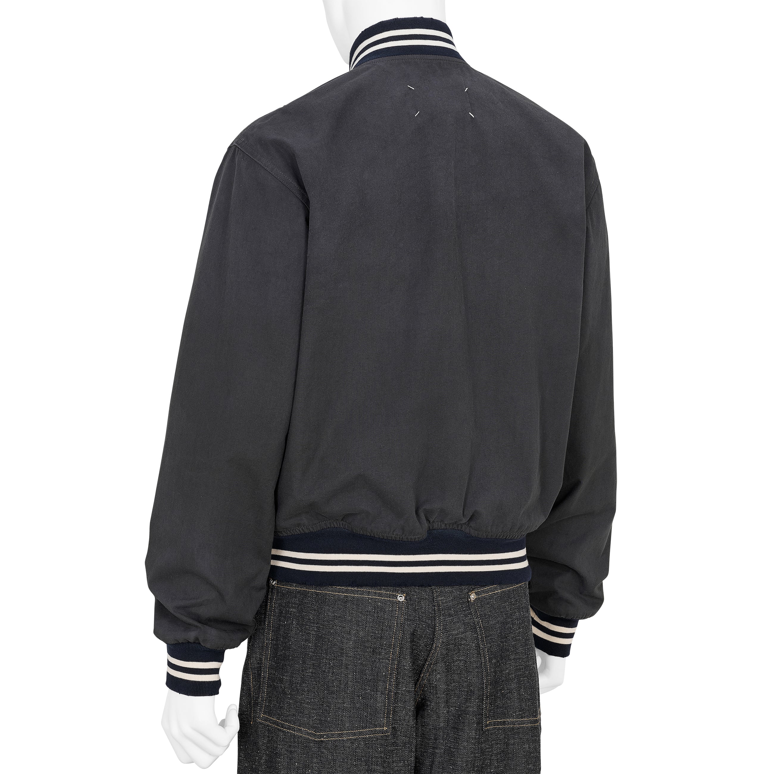 VIRSITY JACKET WASHED BLACK