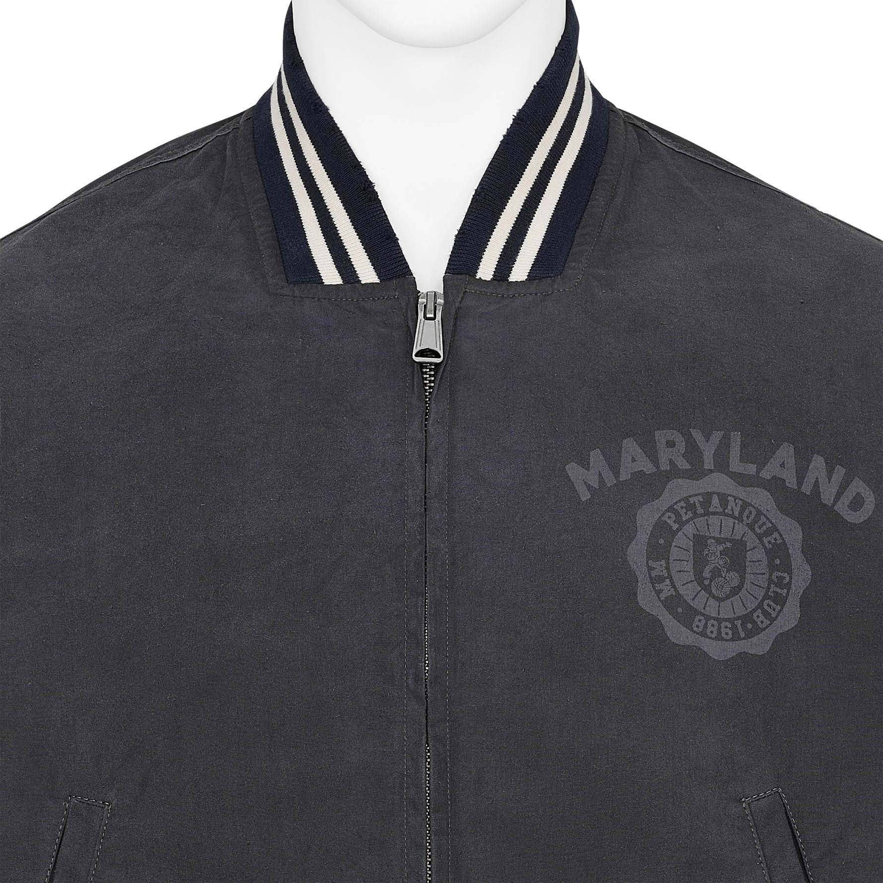 VIRSITY JACKET WASHED BLACK