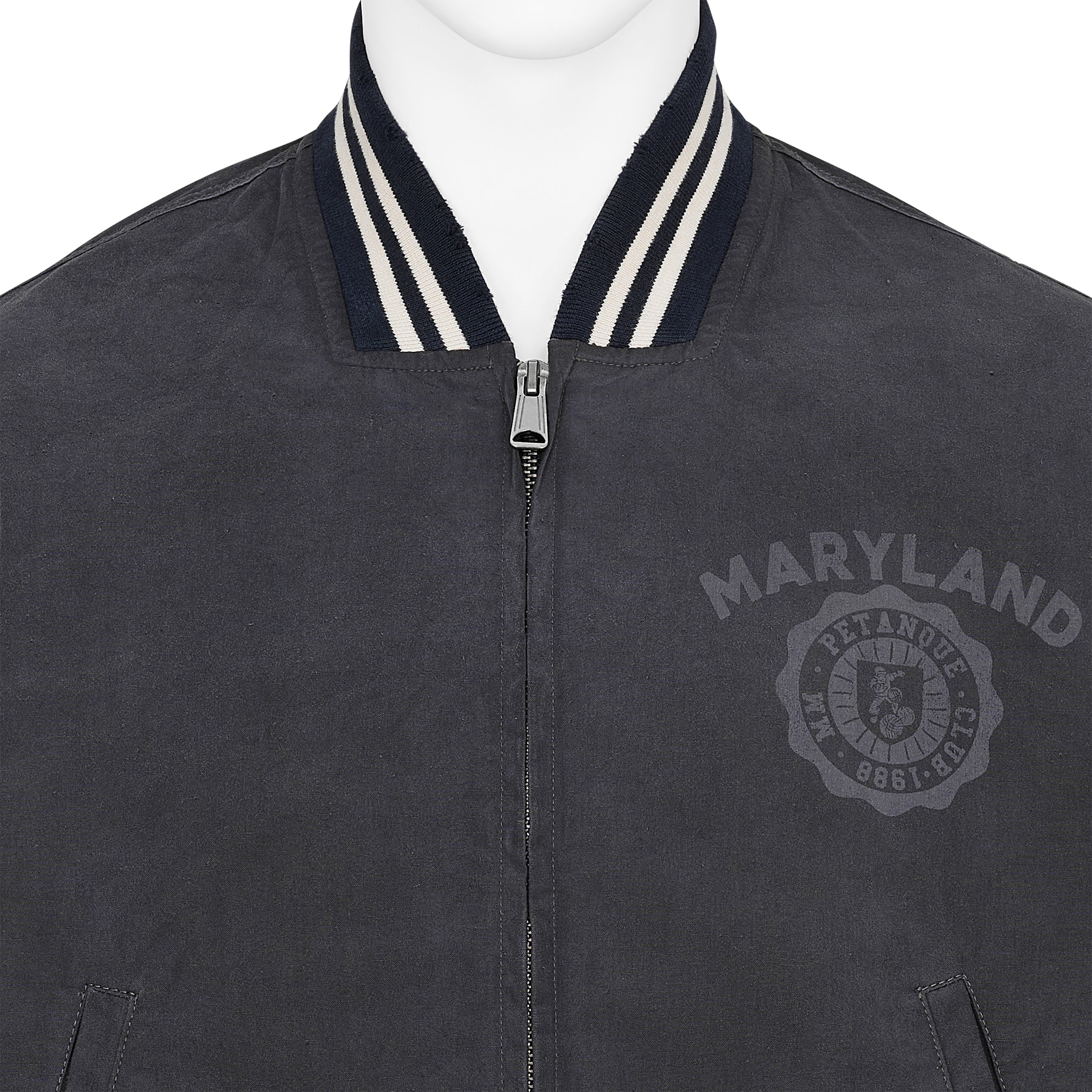VIRSITY JACKET WASHED BLACK