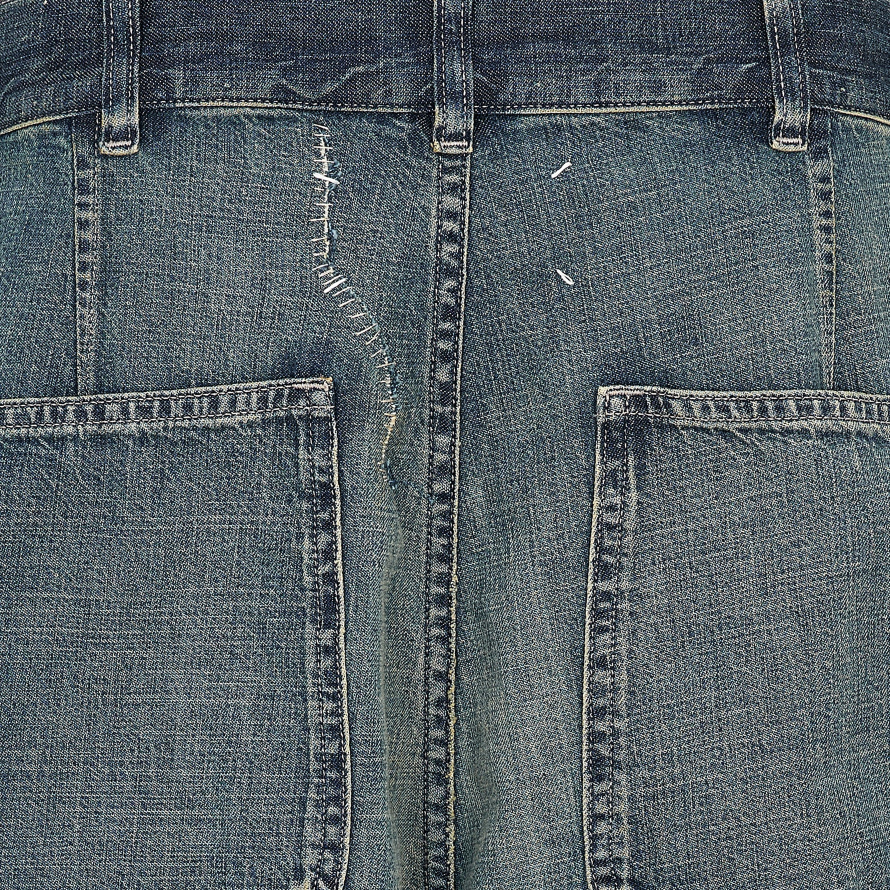 DAMAGED DENIM PANTS INDIGO
