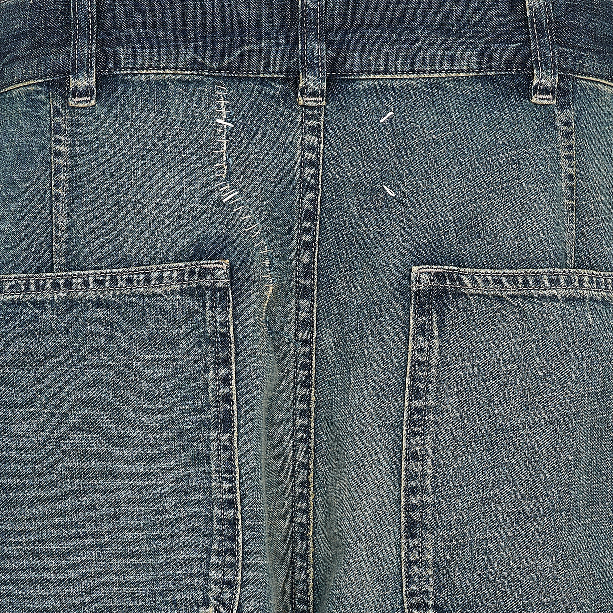 DAMAGED DENIM PANTS INDIGO