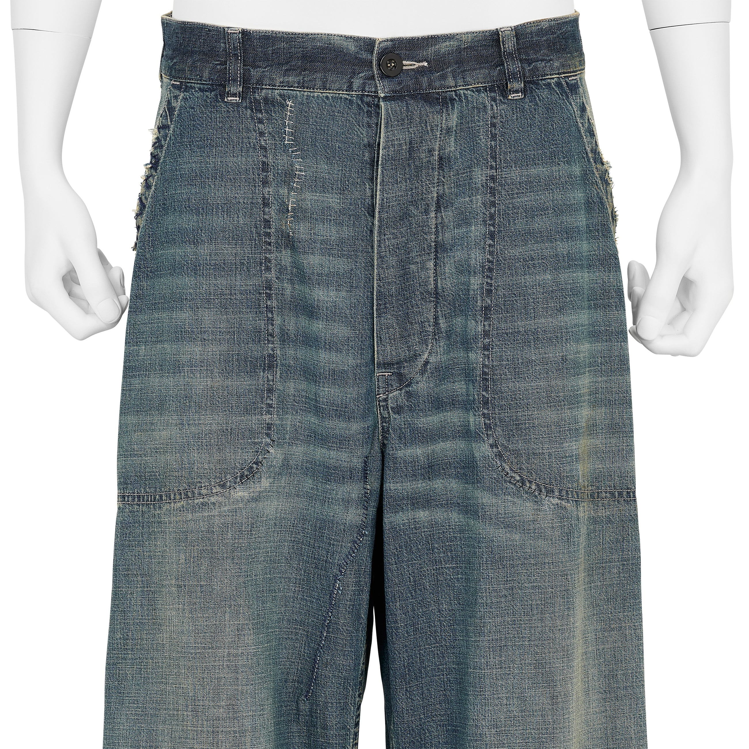 DAMAGED DENIM PANTS INDIGO - Maison Margiela(メゾン マルジェラ