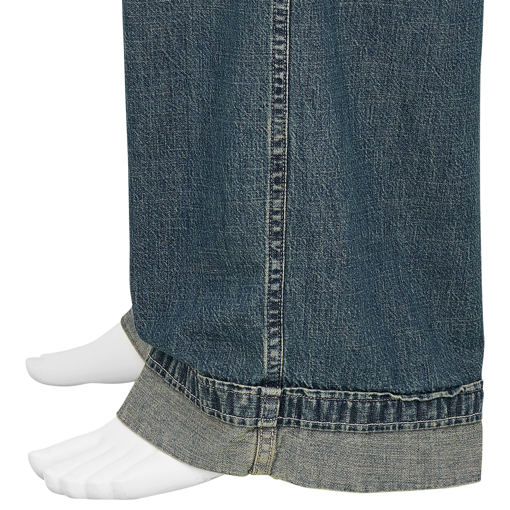 DAMAGED DENIM PANTS INDIGO